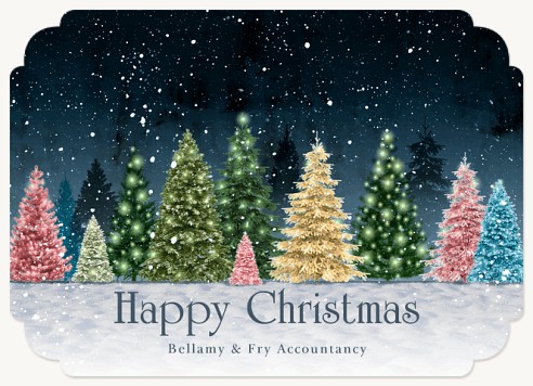 Vibrant Woods Christmas Cards for Business