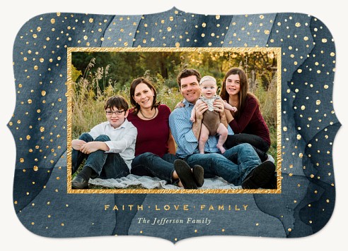 Starlit Snowfall Religious Christmas Cards