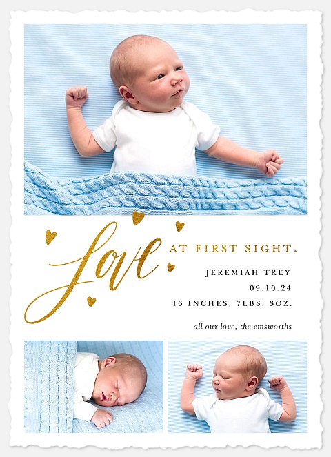 At First Sight Baby Birth Announcements