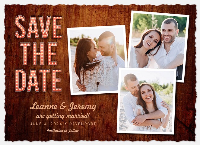 Rustic Marquee Save the Date Photo Cards