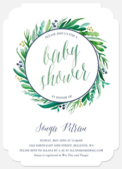 Lovely Leaves Baby Shower Invitations