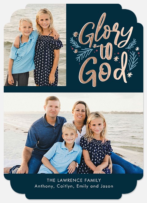 Laureled Glory Holiday Photo Cards