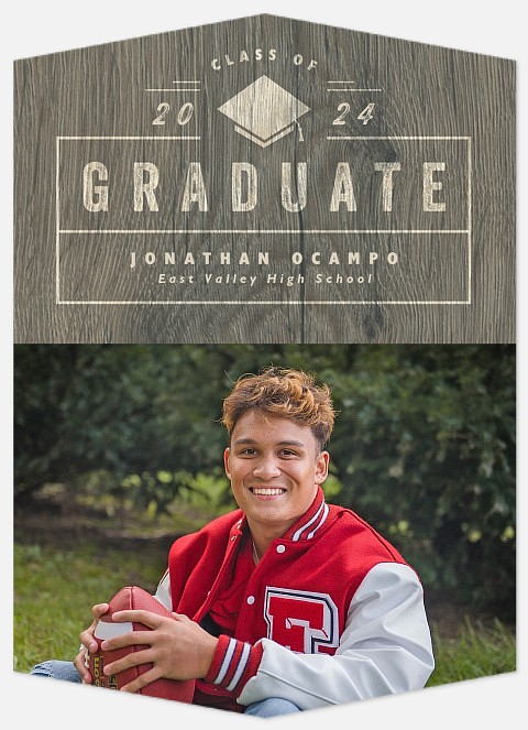 Stamped Wood Graduation Cards