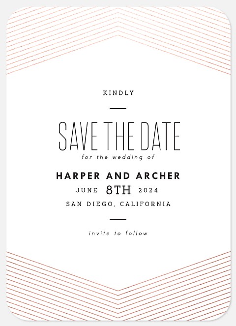 Radiant Chevron Save the Date Photo Cards