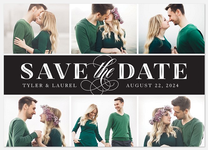 Black and White Chic Save the Date Photo Cards