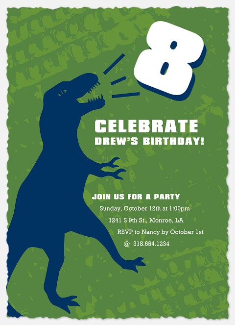 Prehistoric Kids' Birthday Invitations