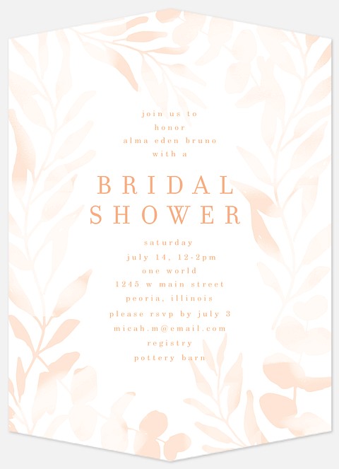 Sweet Foliage Bridal Shower Invitations