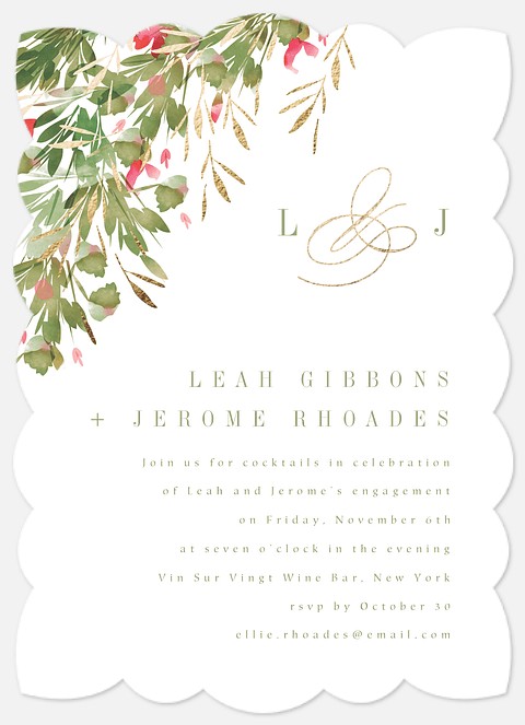 Floral Mix Engagement Party Invitations