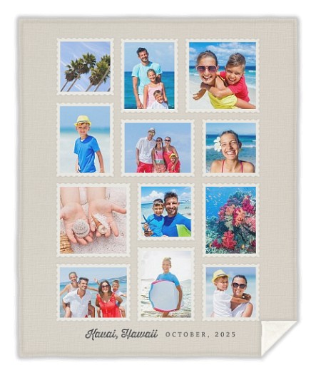 Postcard Moments Custom Blankets