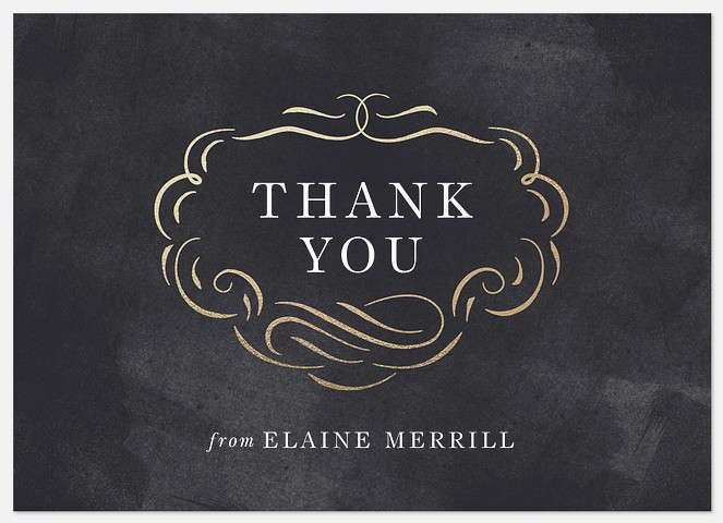 Timeless Scrolls Thank You Cards 