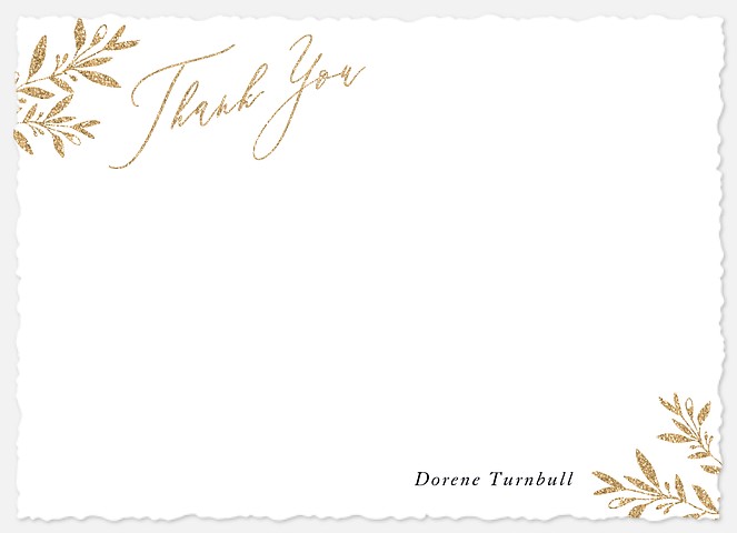 Golden Leaves Thank You Cards 