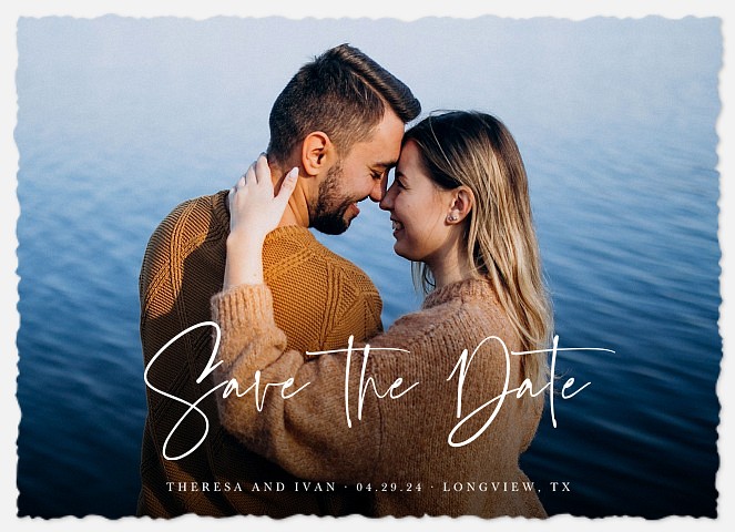 Scripted Greeting Save the Date Photo Cards