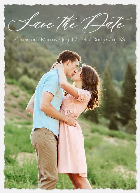 Scripted Love Save the Date Photo Cards