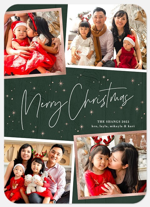 Pine Sparkles Holiday Photo Cards