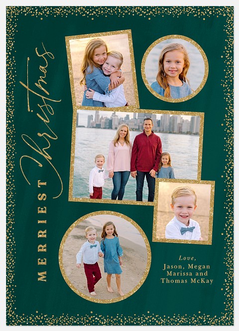 Vertical Wishes Holiday Photo Cards