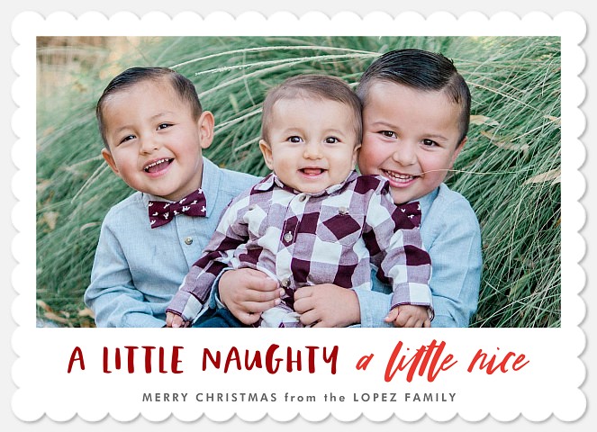 A Little Naughty Holiday Photo Cards