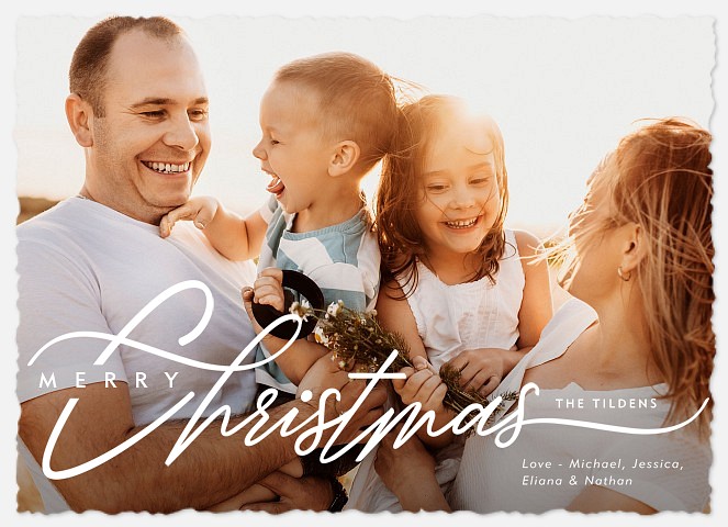Bold Lettering Holiday Photo Cards