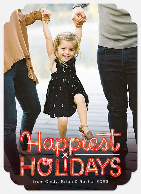 Splattered Holiday Photo Cards