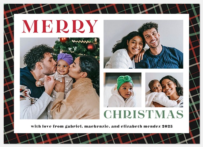 Merry Plaid Holiday Photo Cards