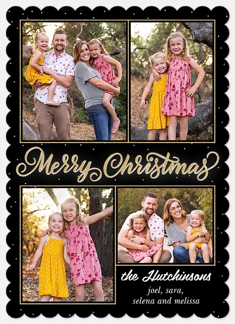 Glitter & Gold Holiday Photo Cards