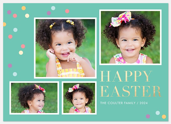 Spring Confetti Easter Photo Cards