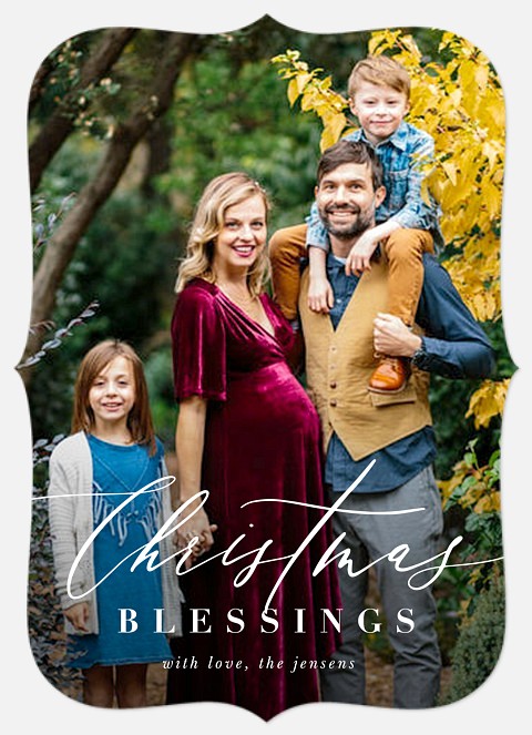 Classic Blessings Holiday Photo Cards