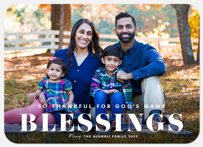 So Many Blessings Holiday Photo Cards