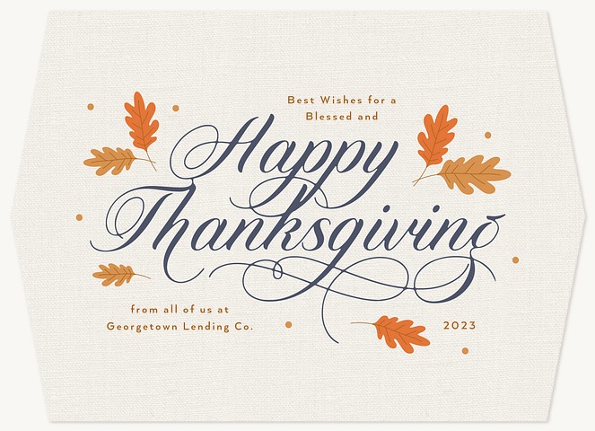 Thanksgiving Wish Business Holiday Cards