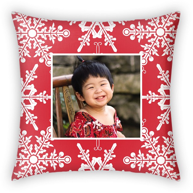 Joyful Snowflakes Custom Pillows
