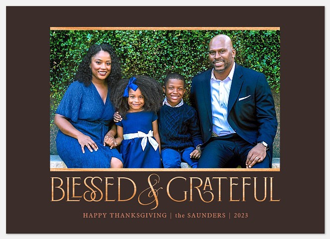 Blessed & Grateful Thanksgiving Cards
