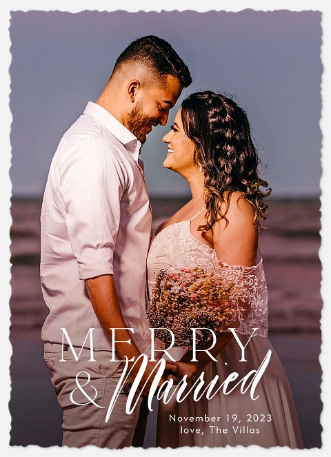 Merry & Married Holiday Photo Cards