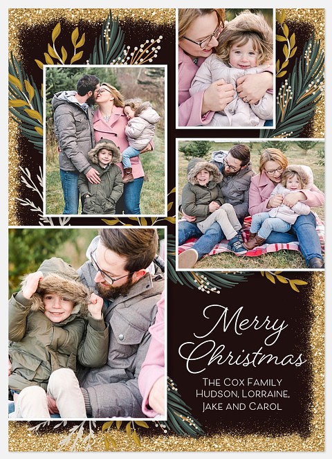 Glittering Edge Holiday Photo Cards
