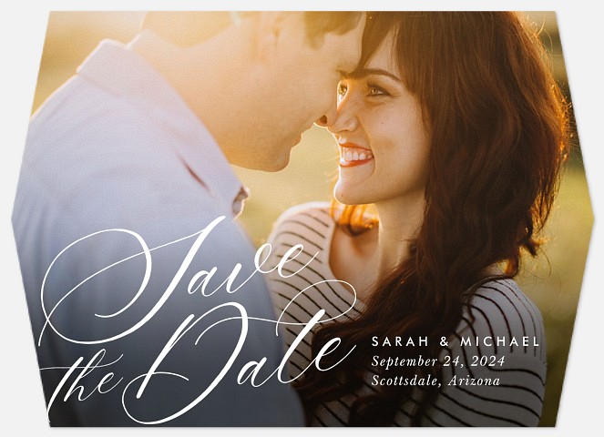 Swept Away Save the Date Photo Cards