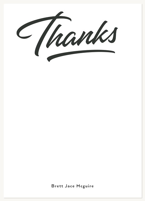 Brushed Thanks Thank You Cards 