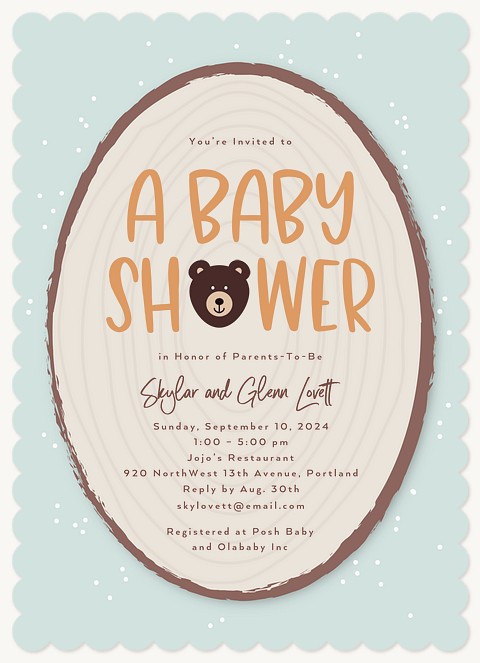 Woodland Wonders Baby Shower Invites