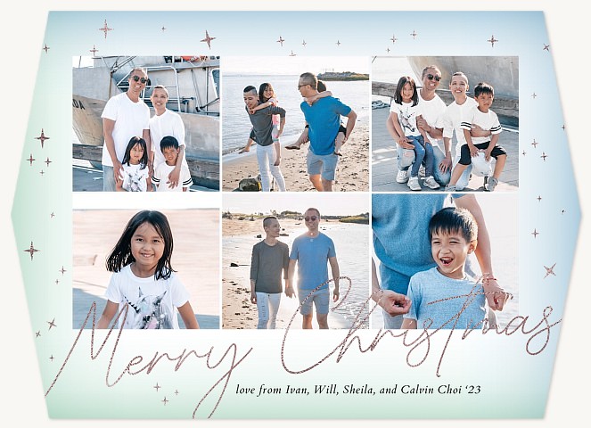 Sea Glass Personalized Holiday Cards