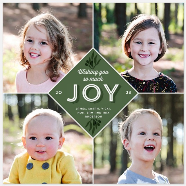 Tiled Joy Holiday Photo Cards