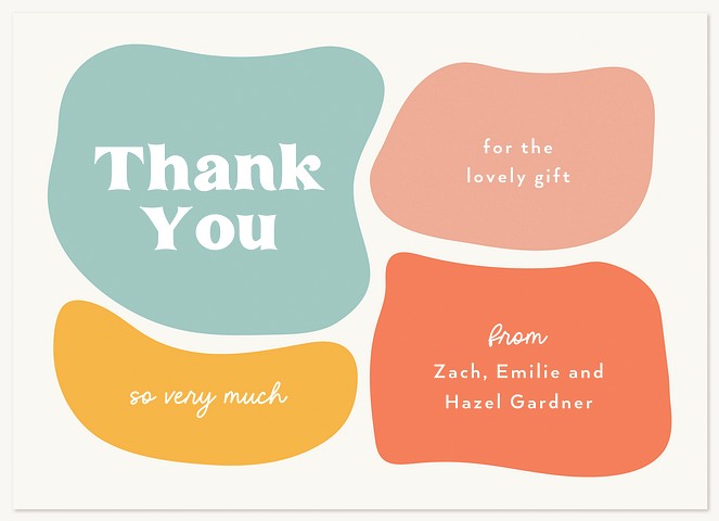 Organic Shapes Thank You Cards 