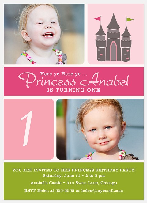Her Lil Castle First Birthday Invitations