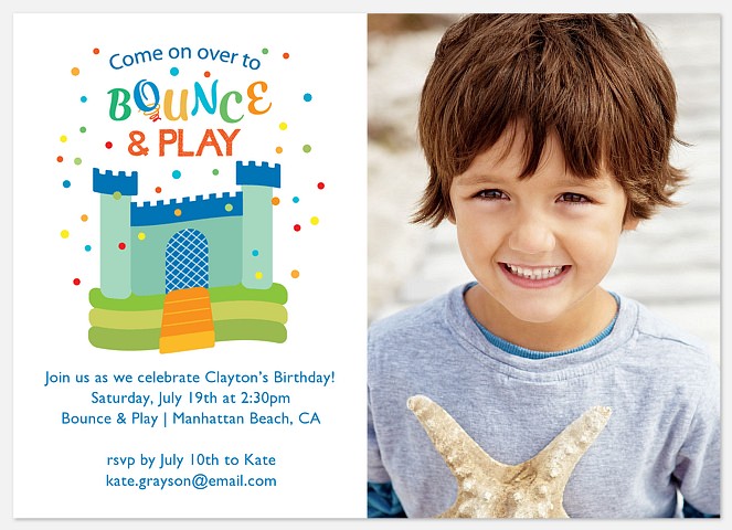 Bouncy Castle Kids' Birthday Invitations