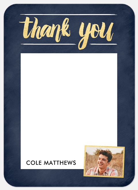 Brushed Script Graduation Thank You Cards