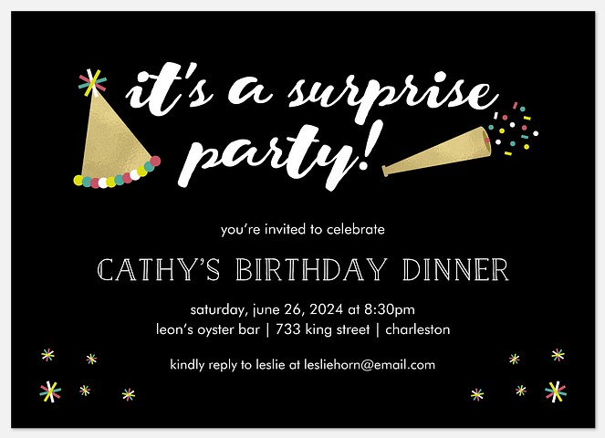 Secret Celebration Adult Birthday Invitations