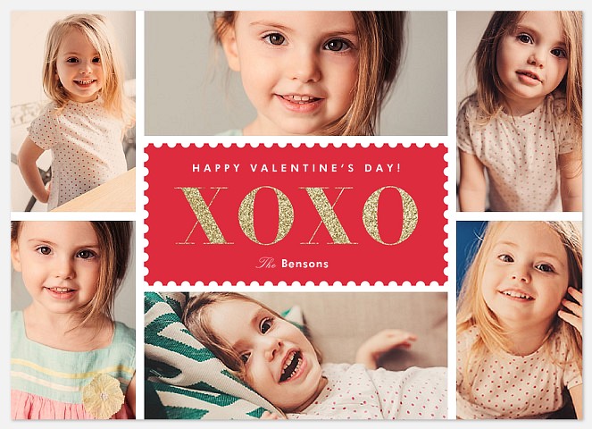 XO Stamp Valentine Photo Cards