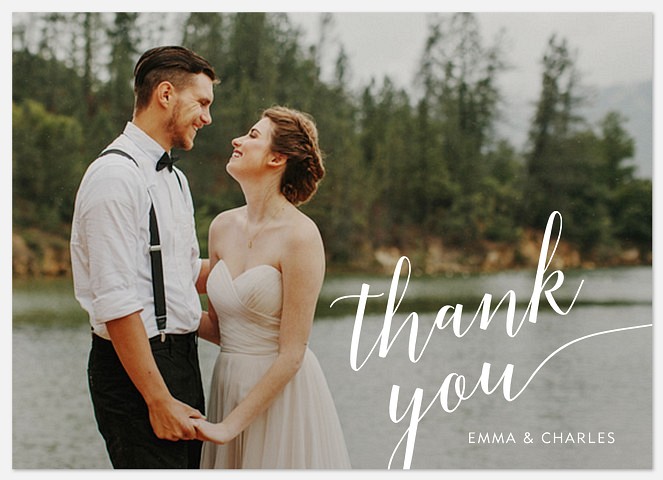 Perfectly Scripted Wedding Thank You Cards