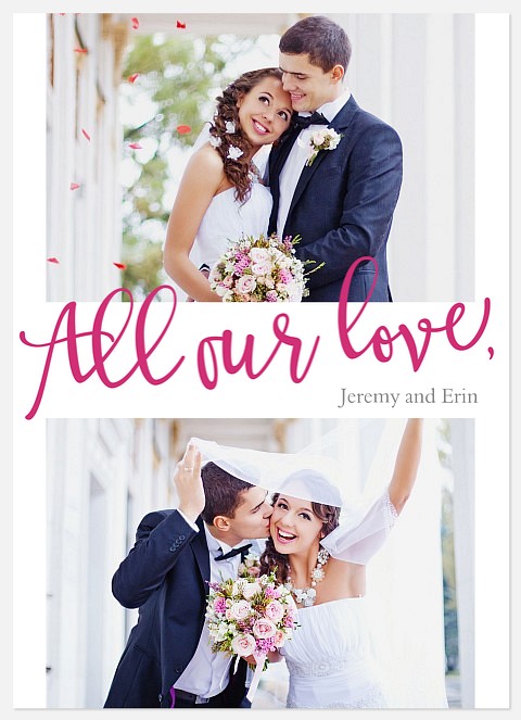 All Our Love Wedding Thank You Cards
