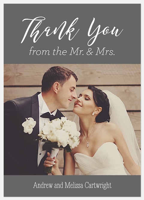 Mr. and Mrs. Wedding Thank You Cards