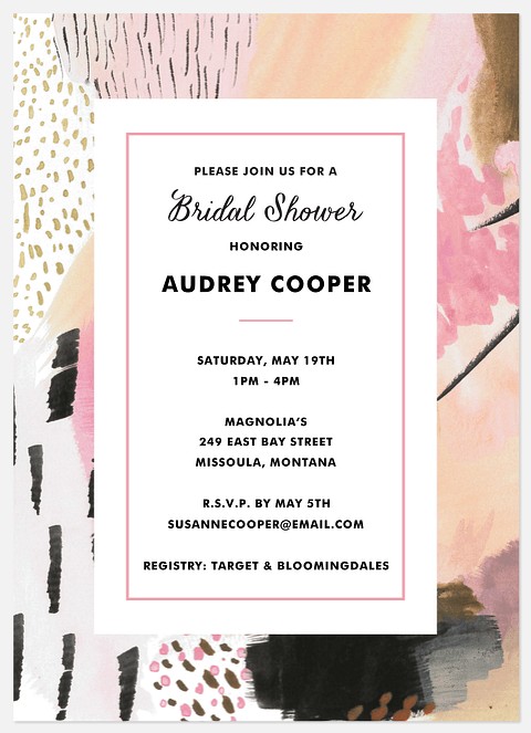 Eclectic Painting  Bridal Shower Invitations