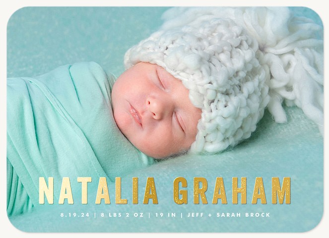 Rustic Introduction Girl Baby Announcements