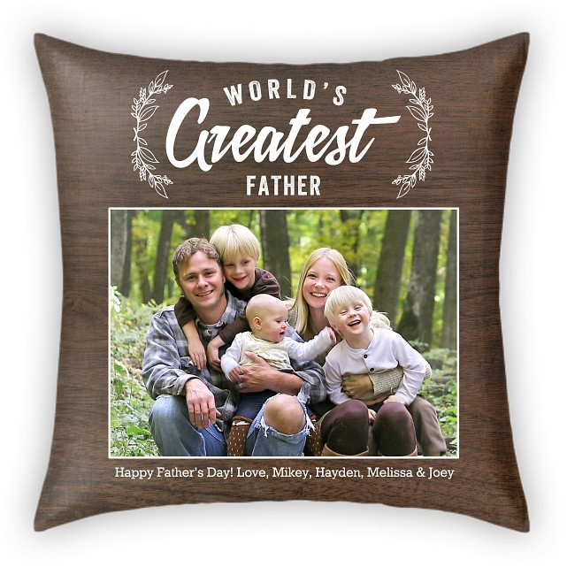 World's Greatest Father Custom Pillows