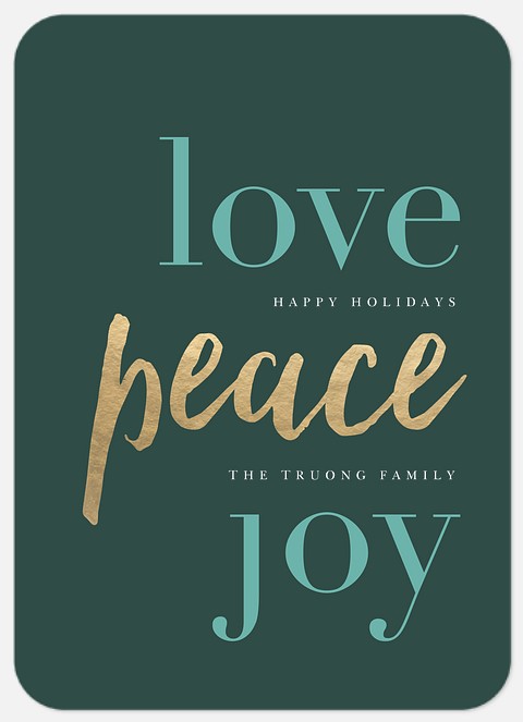 Peaceful Shine Holiday Photo Cards